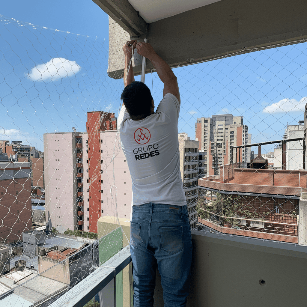 Instalación profesional de redes de seguridad por Grupo Redes